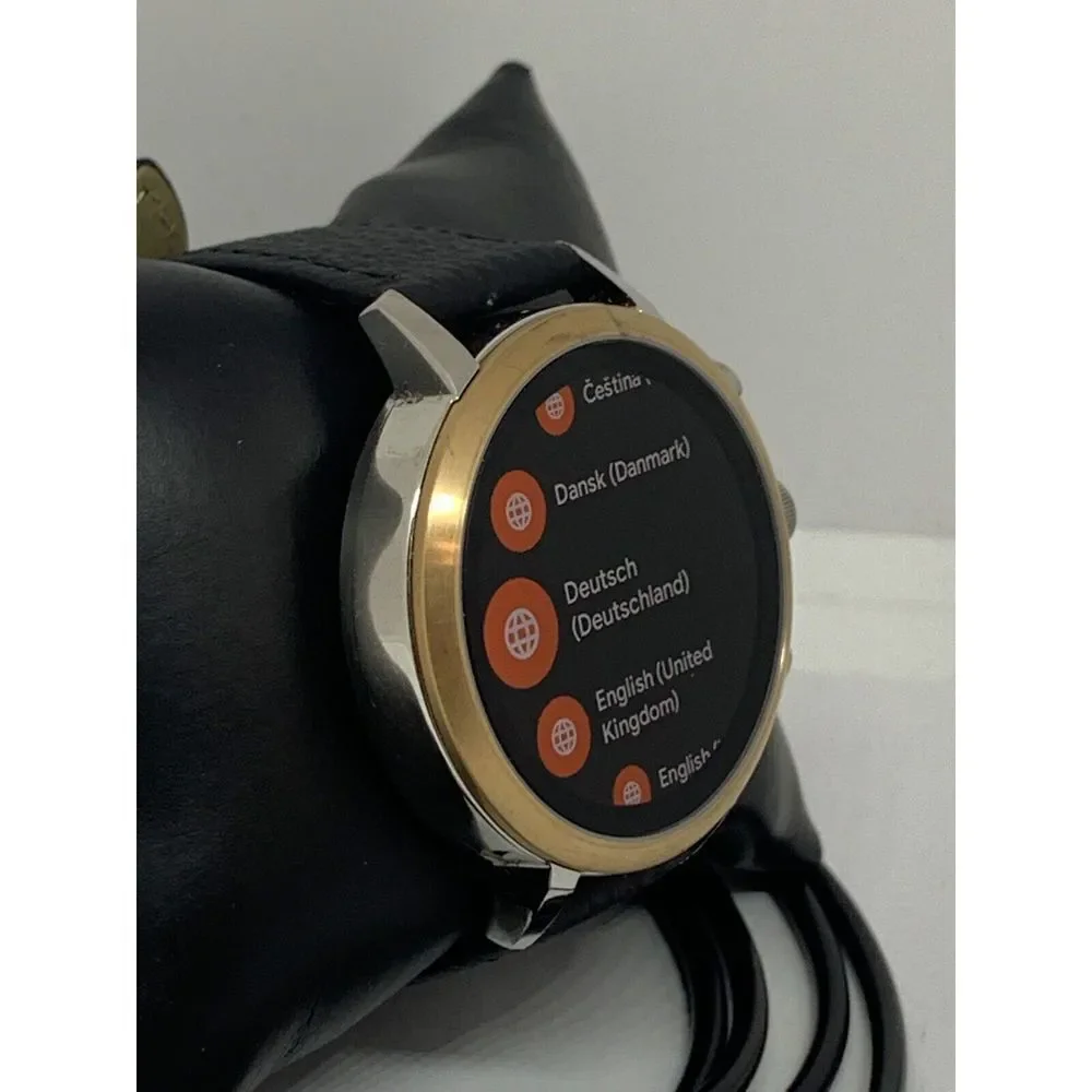 Fossil Venture HR Gen 4 FTW6016 Women's Black Leather Digital Dial Smart Watch